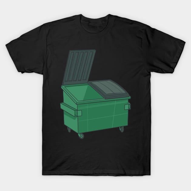 Dumpster Rubbish Bin T-Shirt by fromherotozero